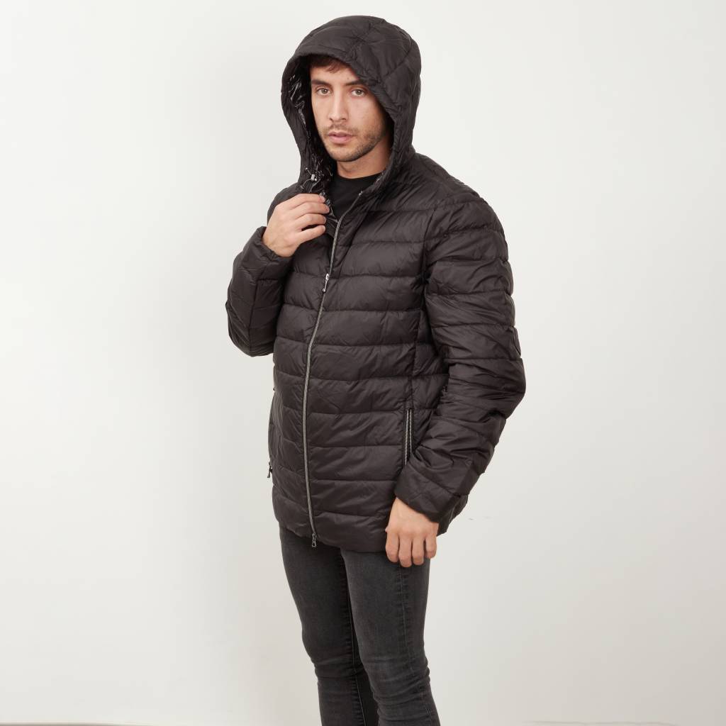 GEOX MB T M DERECK HOOD JACKET en color NEGRO  (5)