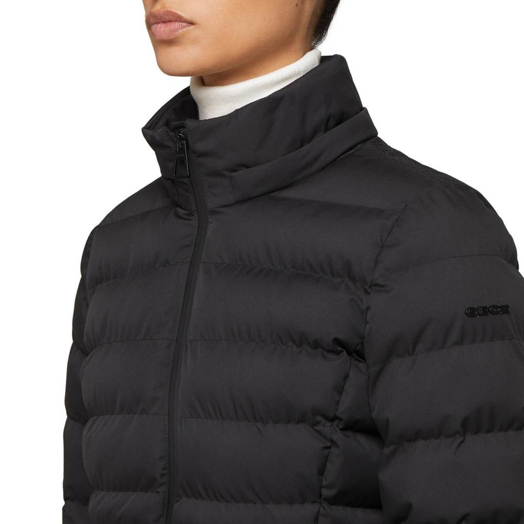 GEOX W HIVER LONG JKT en color NEGRO  (4)