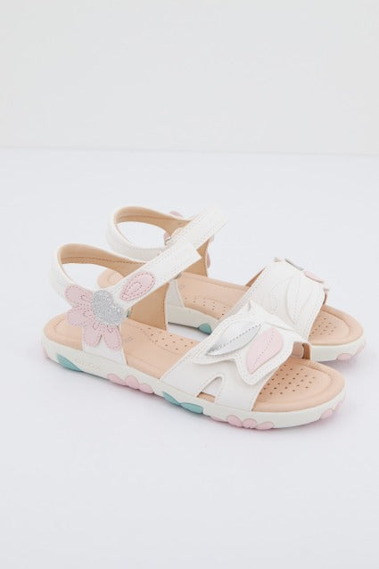 GEOX J SANDAL HAITI GIRL en color BLANCO  (1)