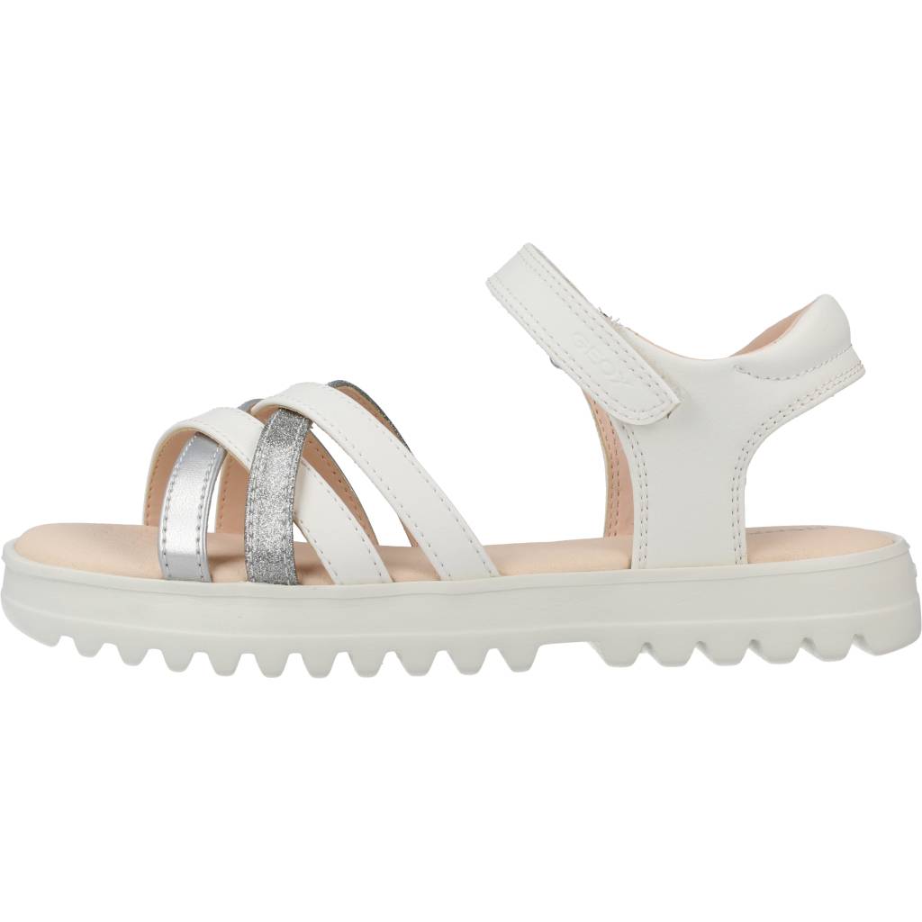 GEOX  J SANDAL CORALIE GIR en color BLANCO  (2)