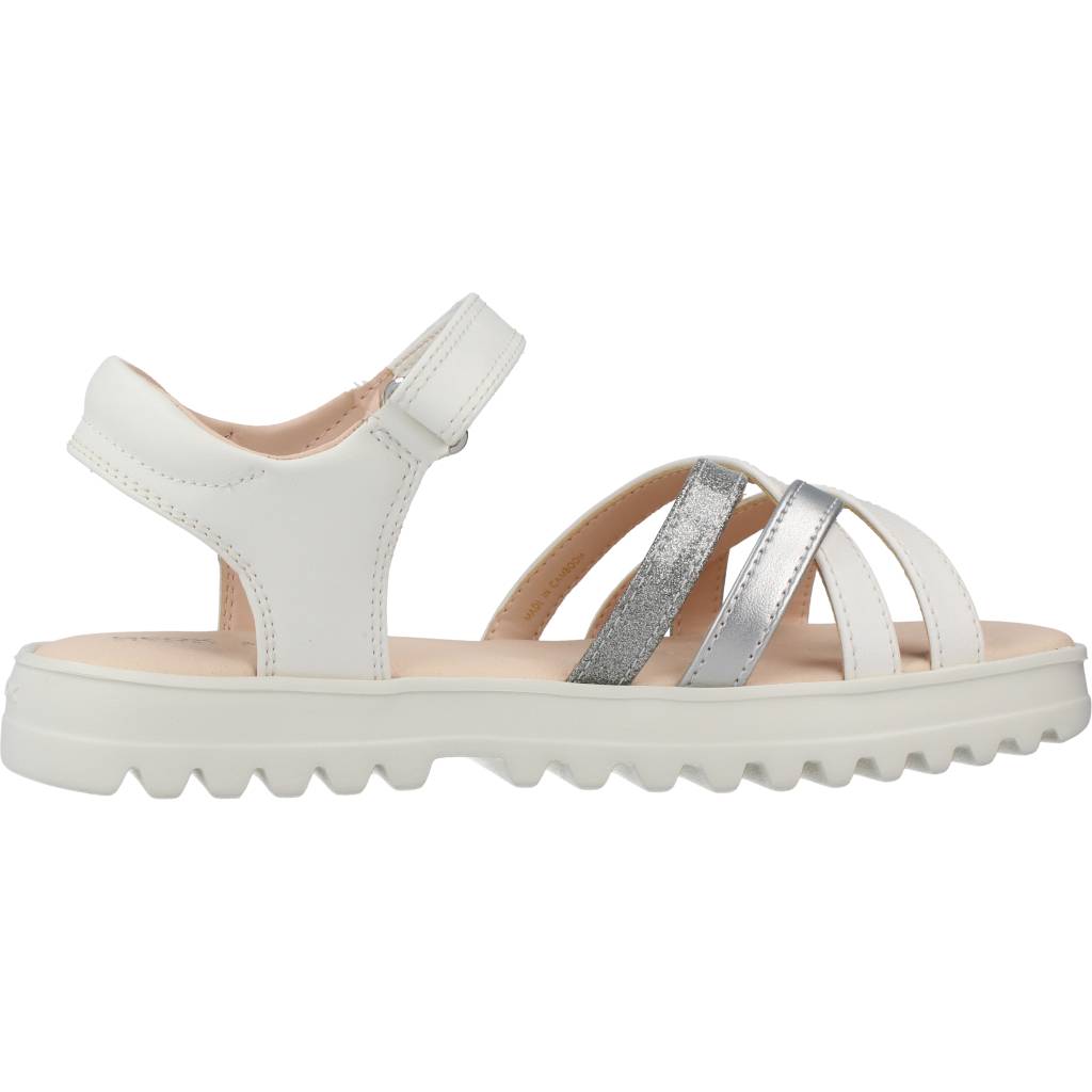 GEOX  J SANDAL CORALIE GIR en color BLANCO  (4)