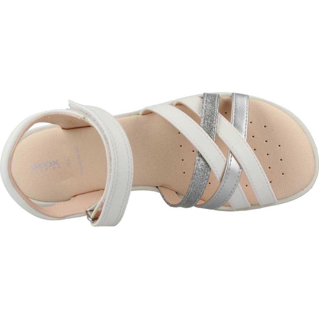 GEOX  J SANDAL CORALIE GIR en color BLANCO  (7)