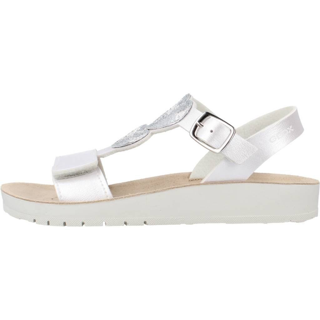 GEOX  J SANDAL COSTAREI GI en color PLATA  (2)