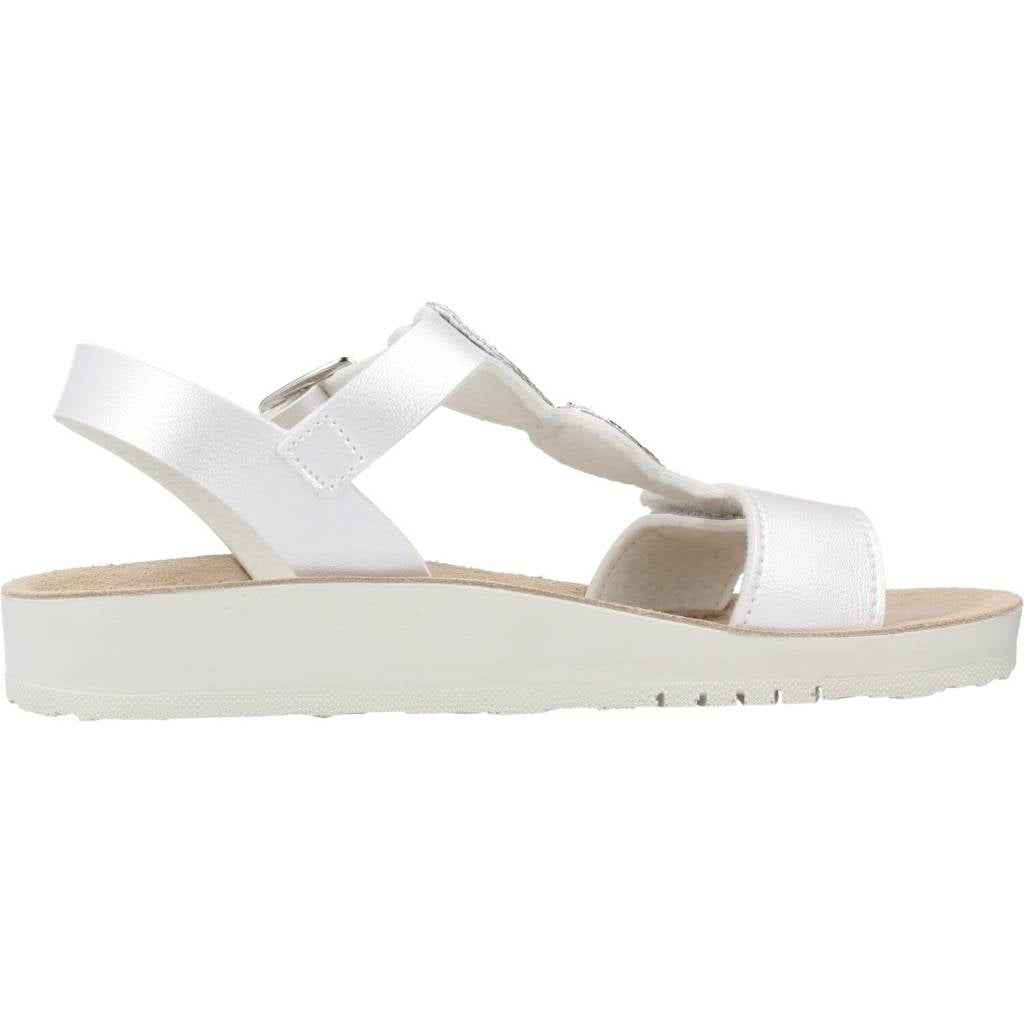 GEOX  J SANDAL COSTAREI GI en color PLATA  (4)