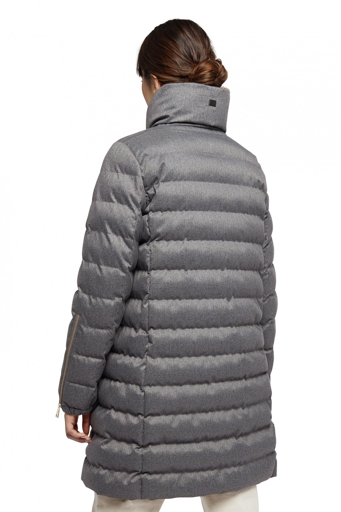 GEOX W ILDE PARKA FLANPRINTED en color GRIS  (4)