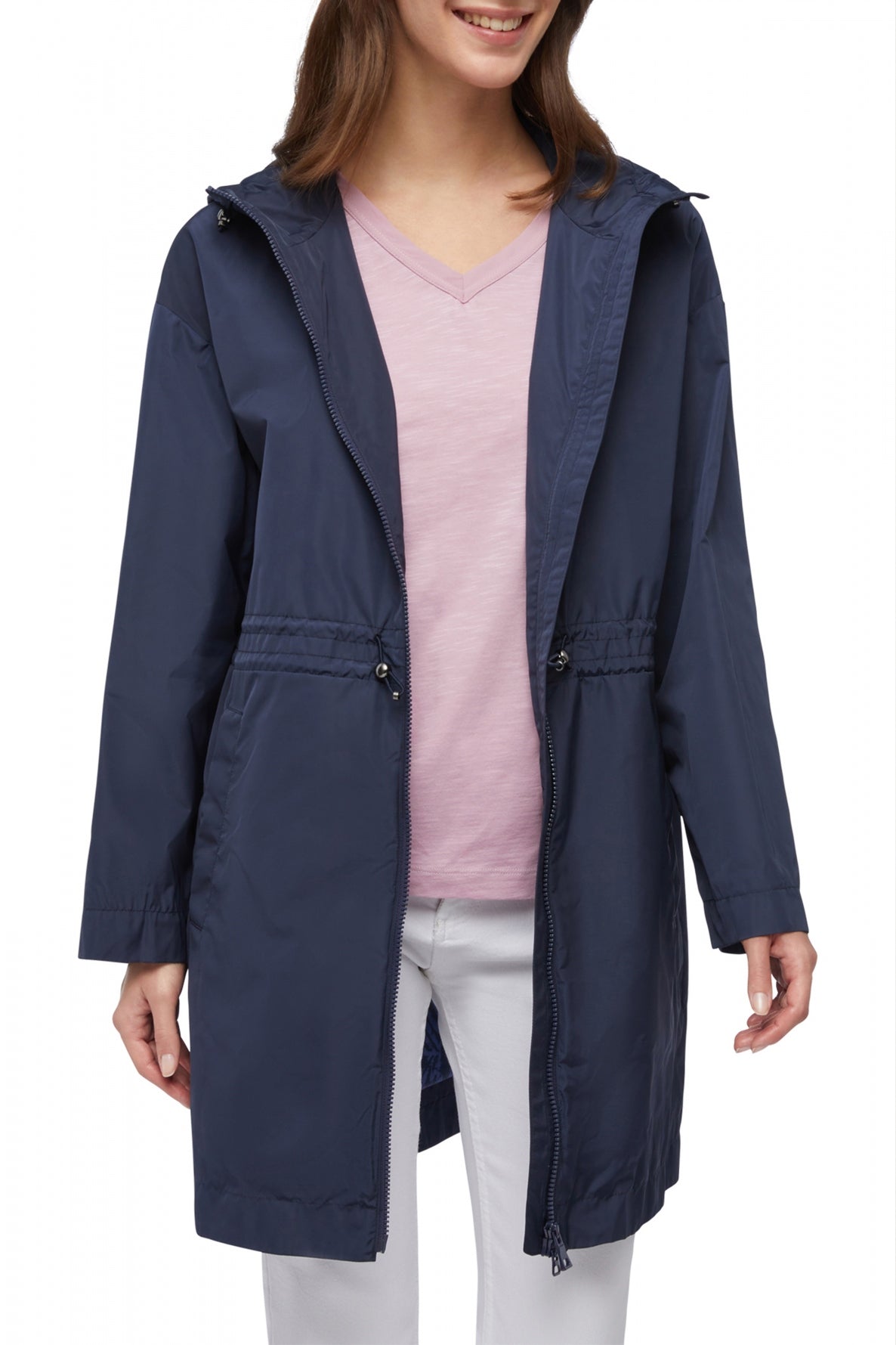 GEOX W BULMYA LONG PARKA en color AZUL  (4)