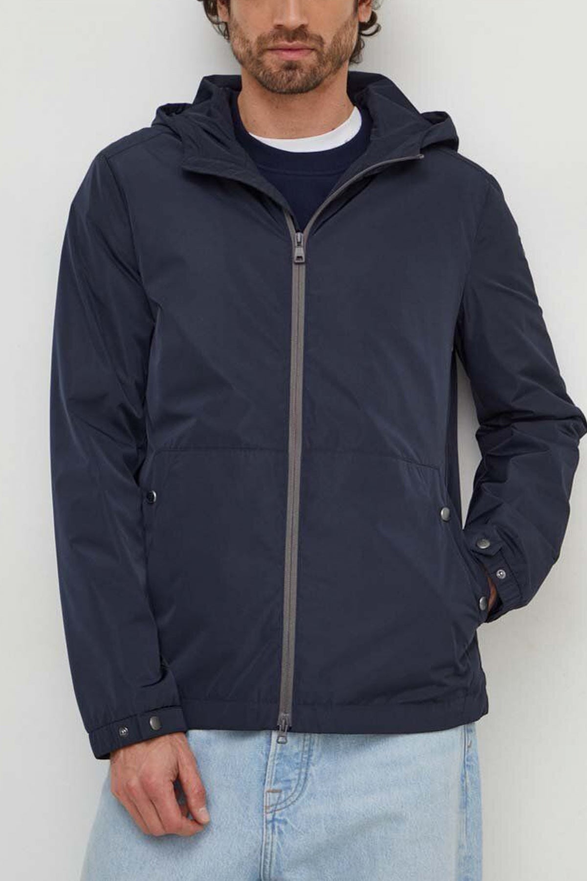 GEOX M LEITAN MID PARKA en color AZUL  (2)