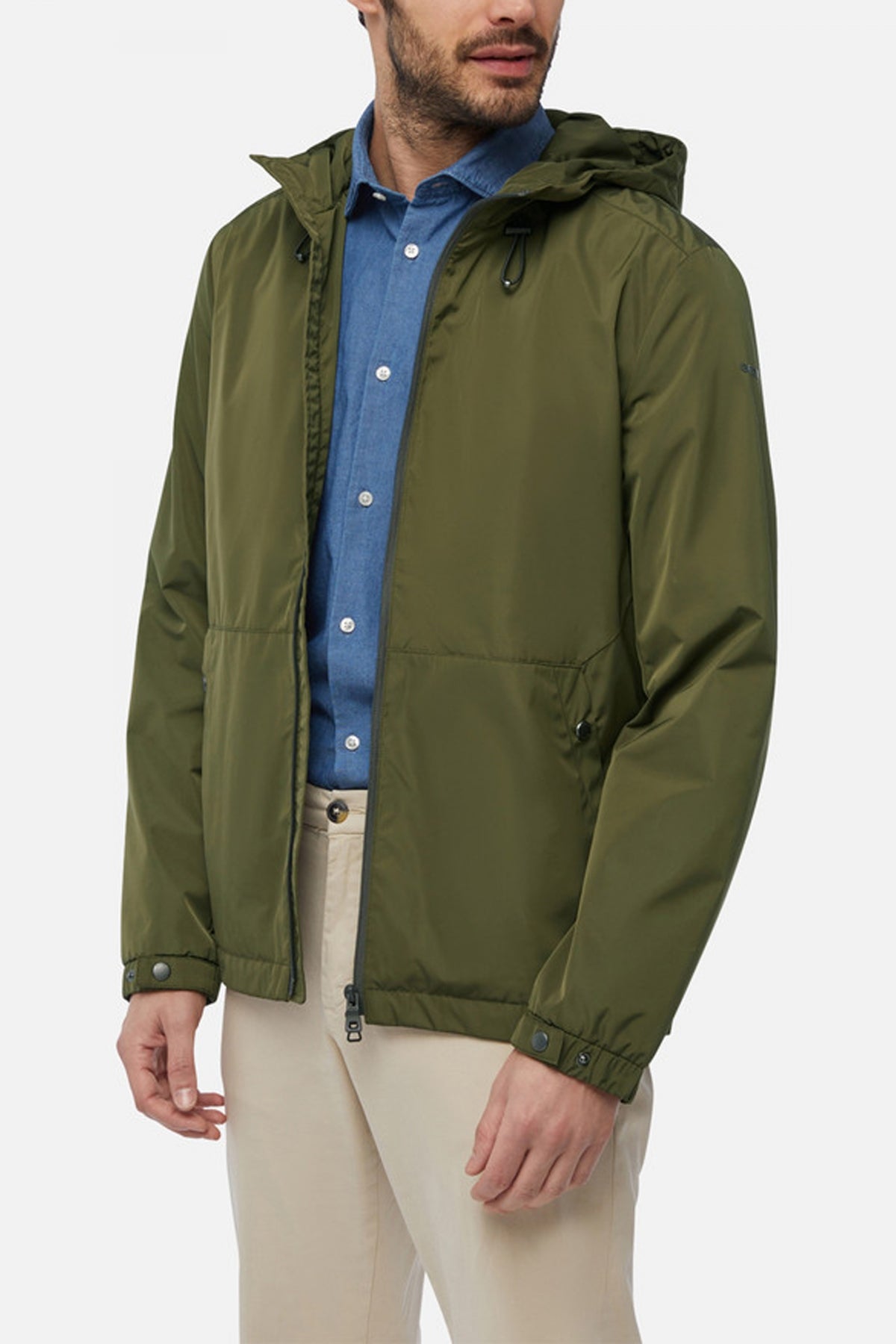 GEOX M LEITAN MID PARKA en color VERDE  (4)