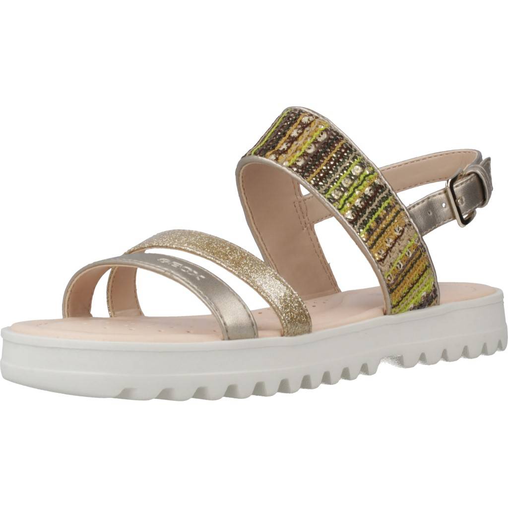 GEOX J SANDAL CORALIE GIR en color ORO  (1)