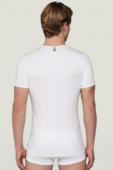 BIKKEMBERGS UNDERWEAR -PACK HOMBRE V-NECK UNDERSHIRT en color BLANCO  (1)