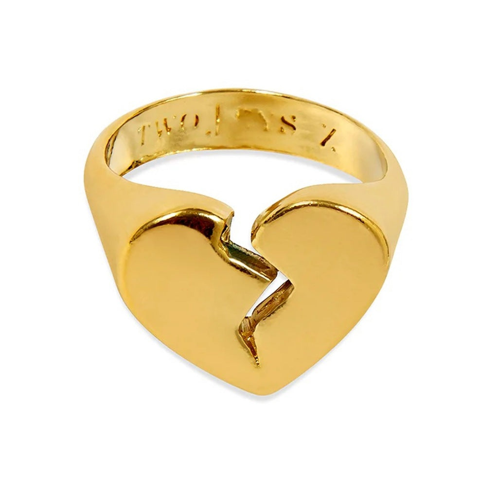 TWOJEYS BROKEN HEART RING  en color ORO  (5)