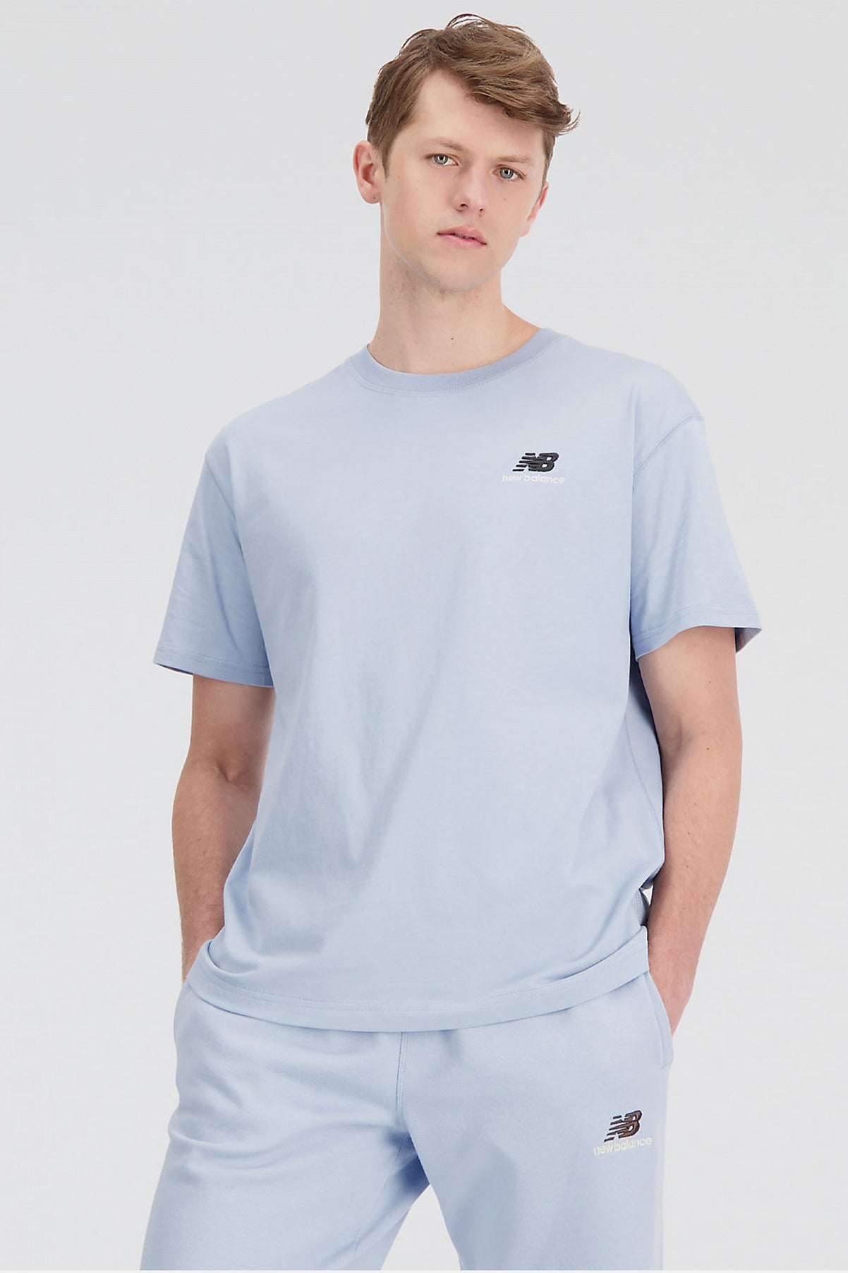 NEW BALANCE UNI-SSENTIALS COTTON en color AZUL  (1)