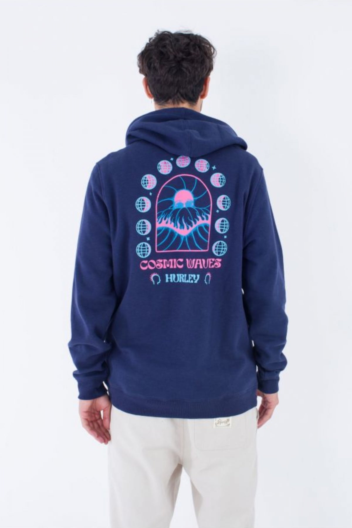 HURLEY COSMIC WAVES SLUB FLEECE en color AZUL  (3)