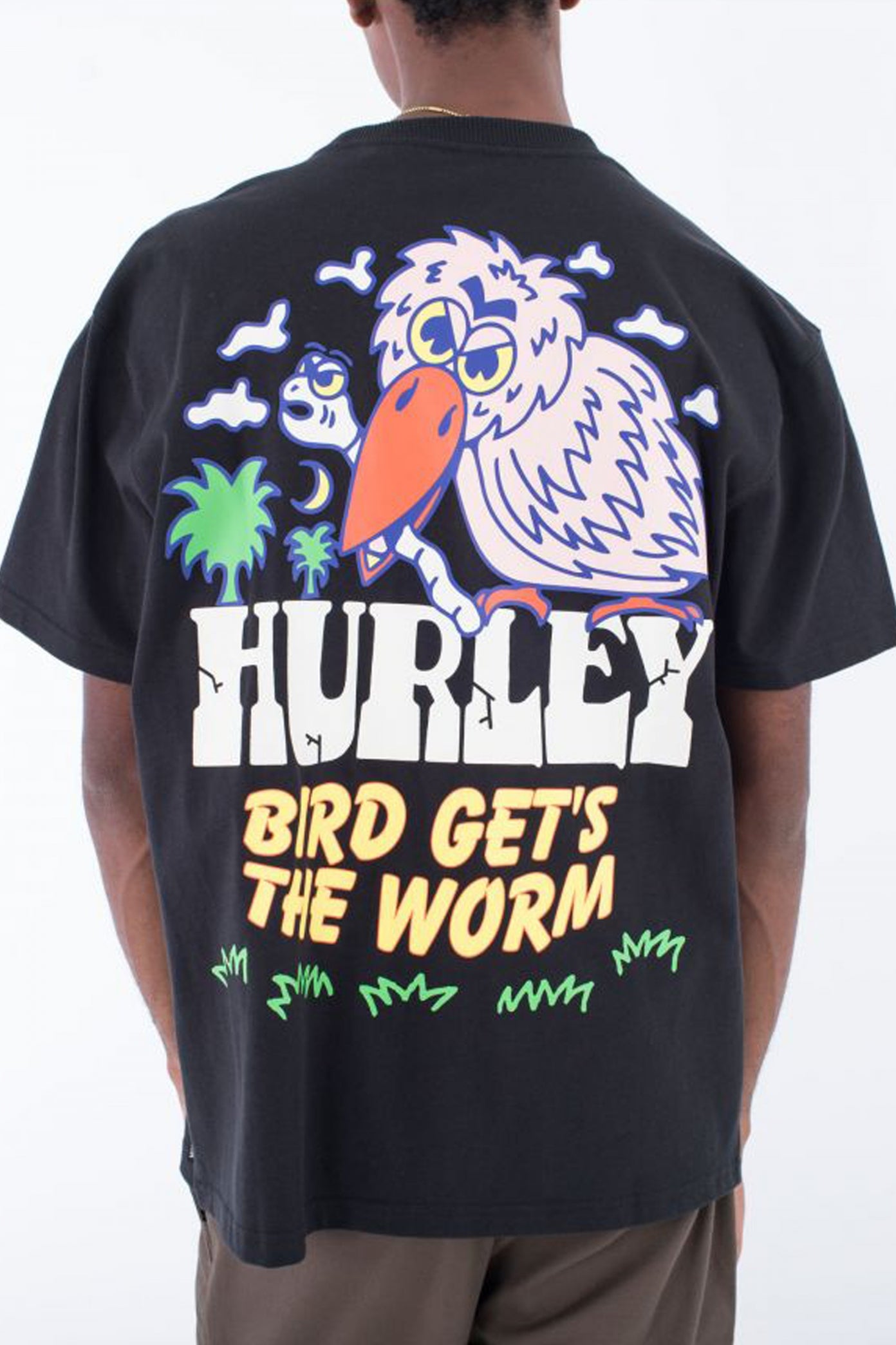 HURLEY WORM TEE en color NEGRO  (2)