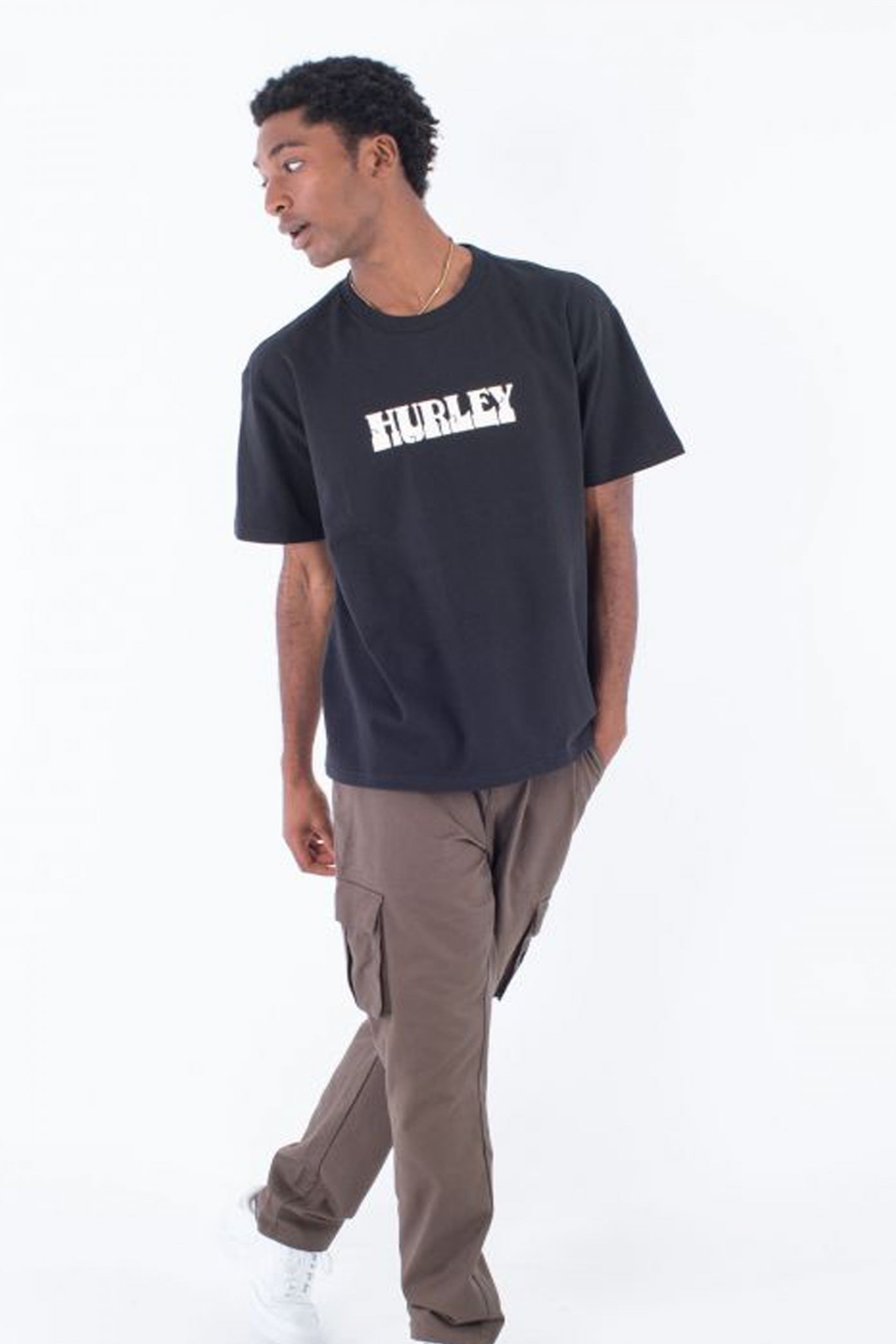 HURLEY WORM TEE en color NEGRO  (3)