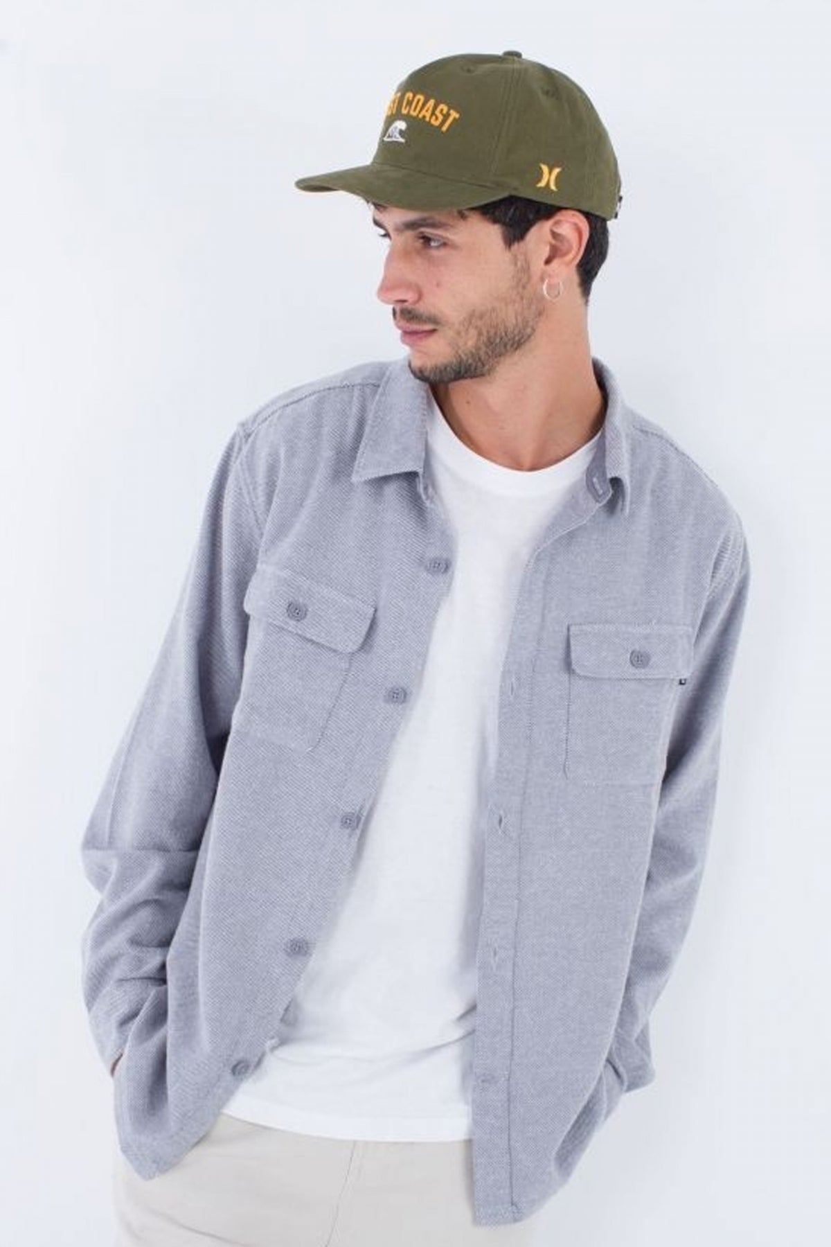 HURLEY  SANTA CRUZ TWILL FLANNEL en color GRIS  (2)