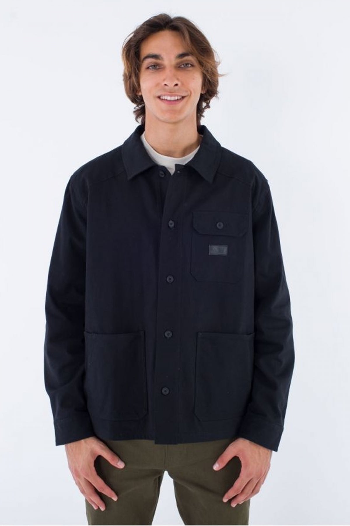 HURLEY BIXBY FLANNEL LINED CANV en color NEGRO  (1)