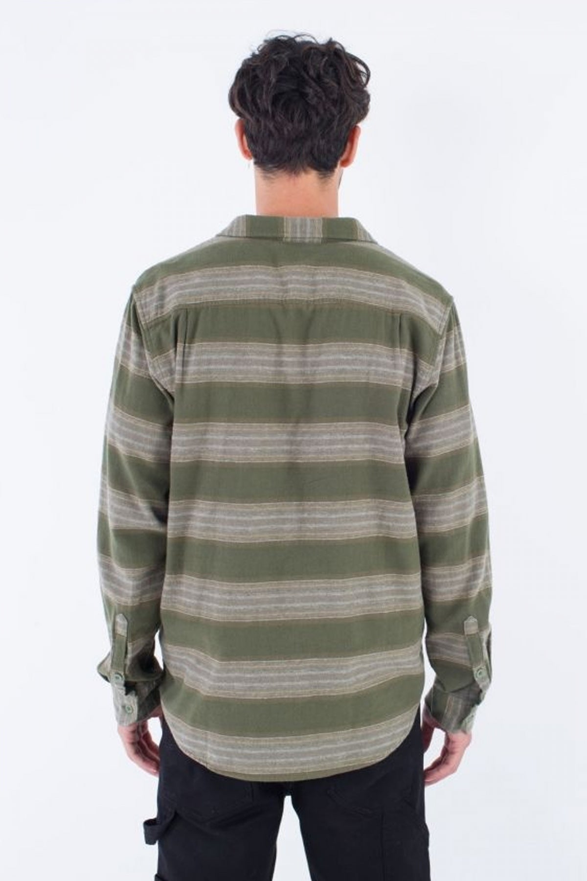 HURLEY  PORTLAND ORGANIC FLANNEL en color VERDE  (3)