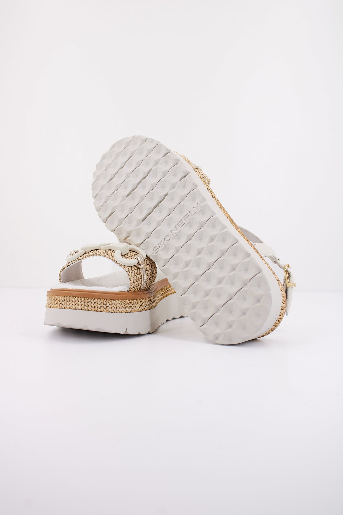 STONEFLY SOLES  NAPPA LTH/RAFFIA en color BLANCO  (4)