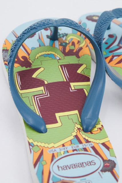 HAVAIANAS KIDS MINECRAFT en color AZUL  (4)