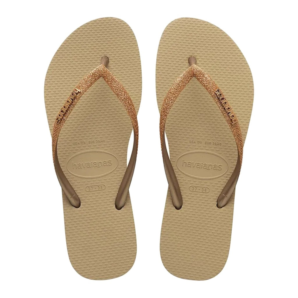 HAVAIANAS SLIM GLITTER II en color MARRON  (5)