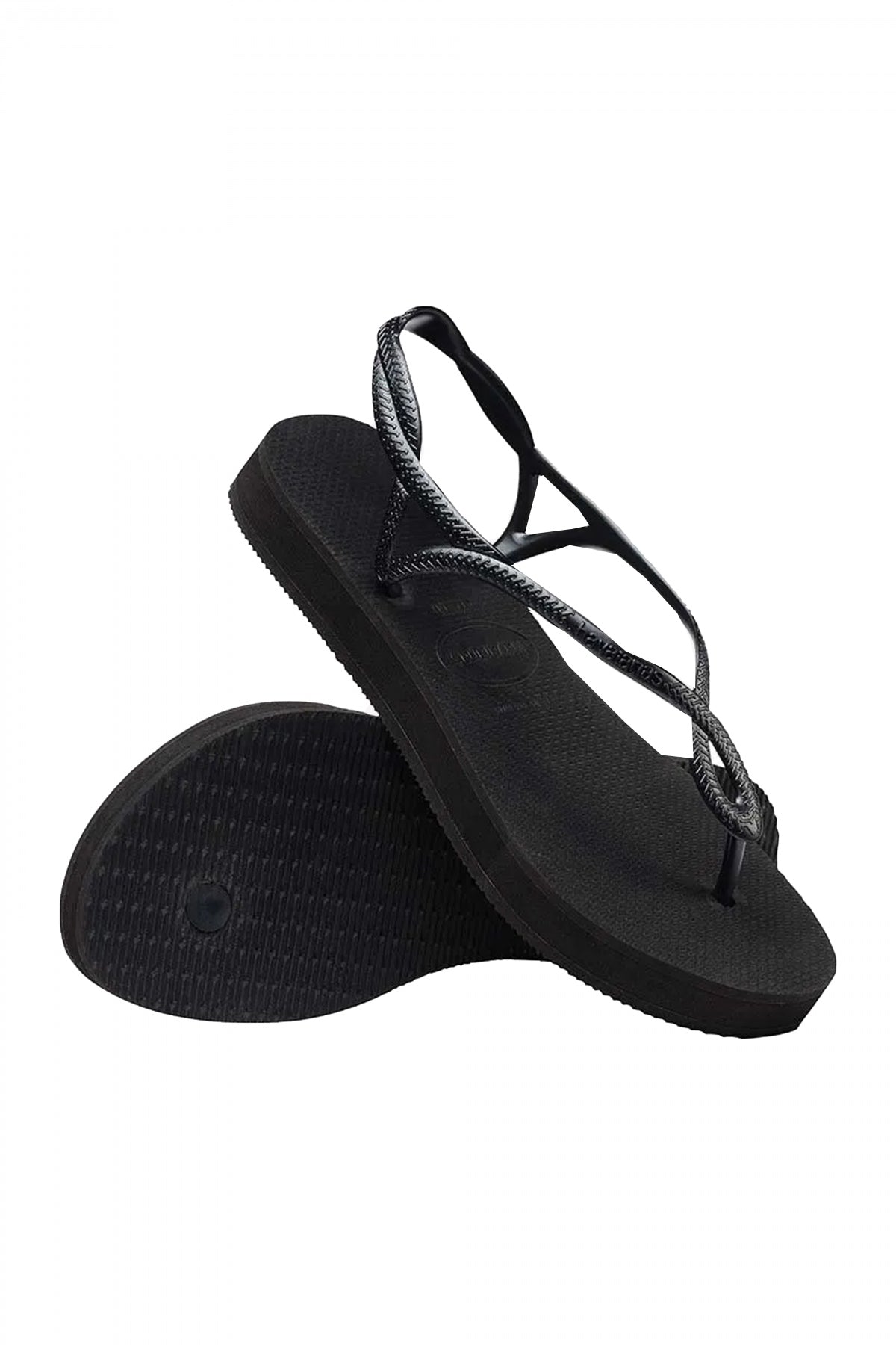 HAVAIANAS LUNA FLATFORM en color NEGRO  (3)