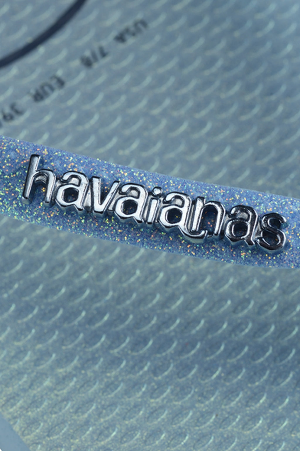 HAVAIANAS SLIM GLITTER IRIDESCE en color AZUL  (4)