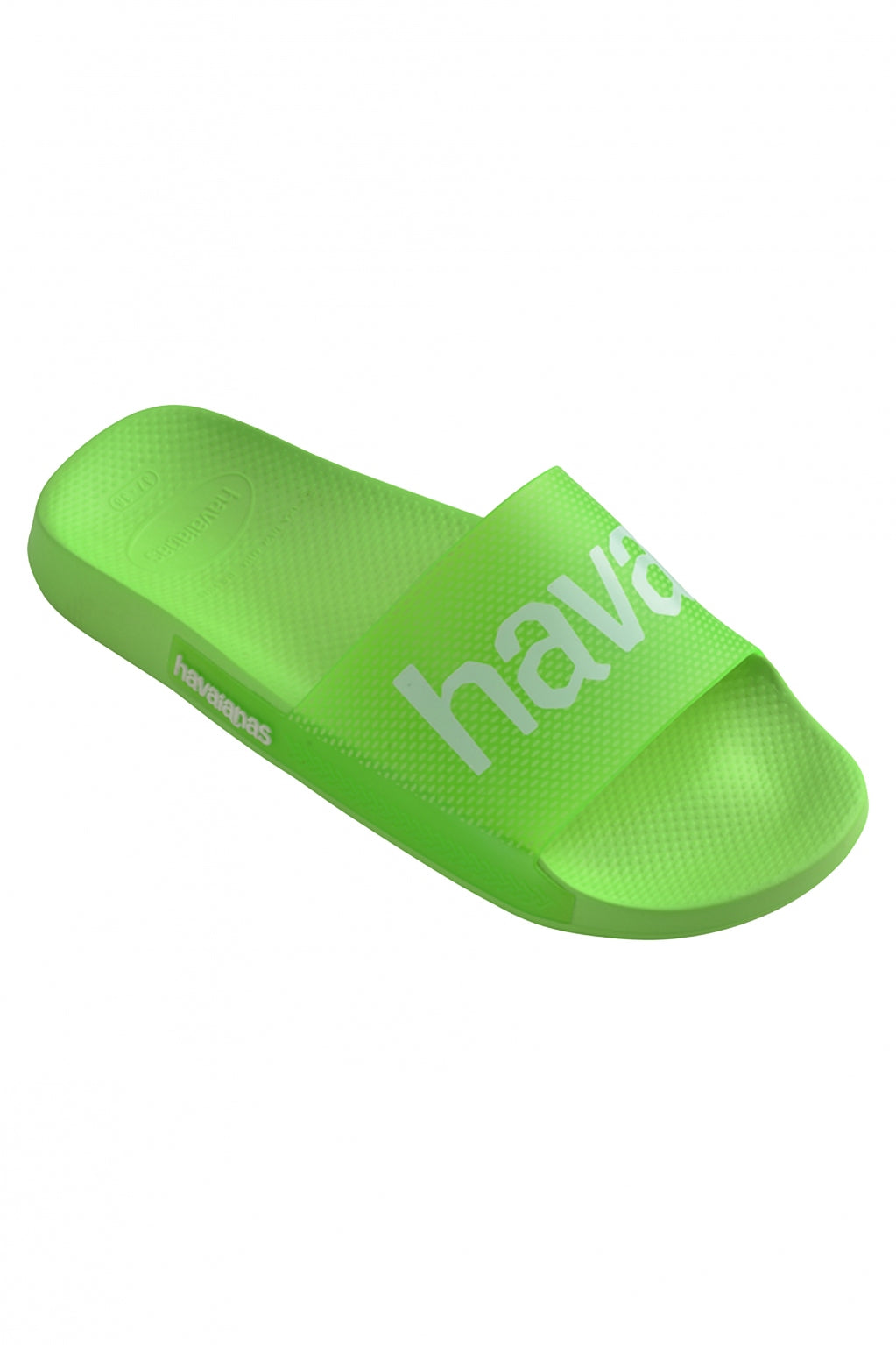 HAVAIANAS SLIDE LOGOMANIA NEON en color VERDE  (3)