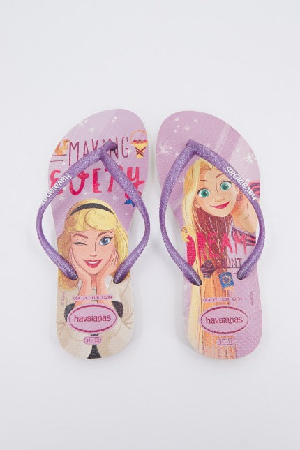 HAVAIANAS  KIDS SLIM PRINCESS en color VIOLETA  (1)