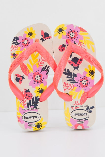 HAVAIANAS  KIDS FLORES FC en color NARANJA  (1)