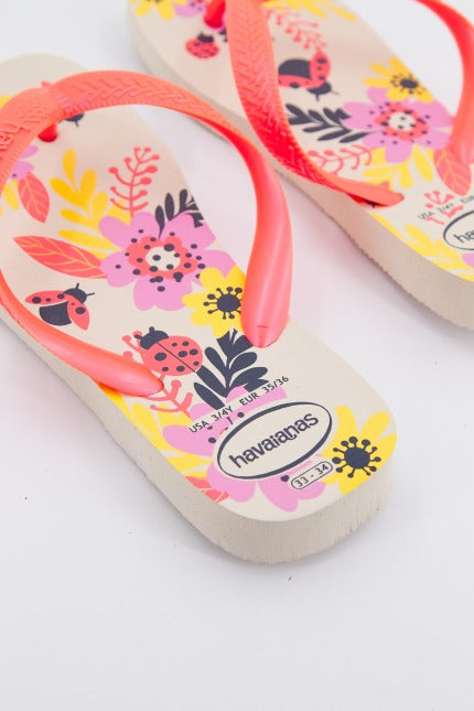 HAVAIANAS  KIDS FLORES FC en color NARANJA  (3)