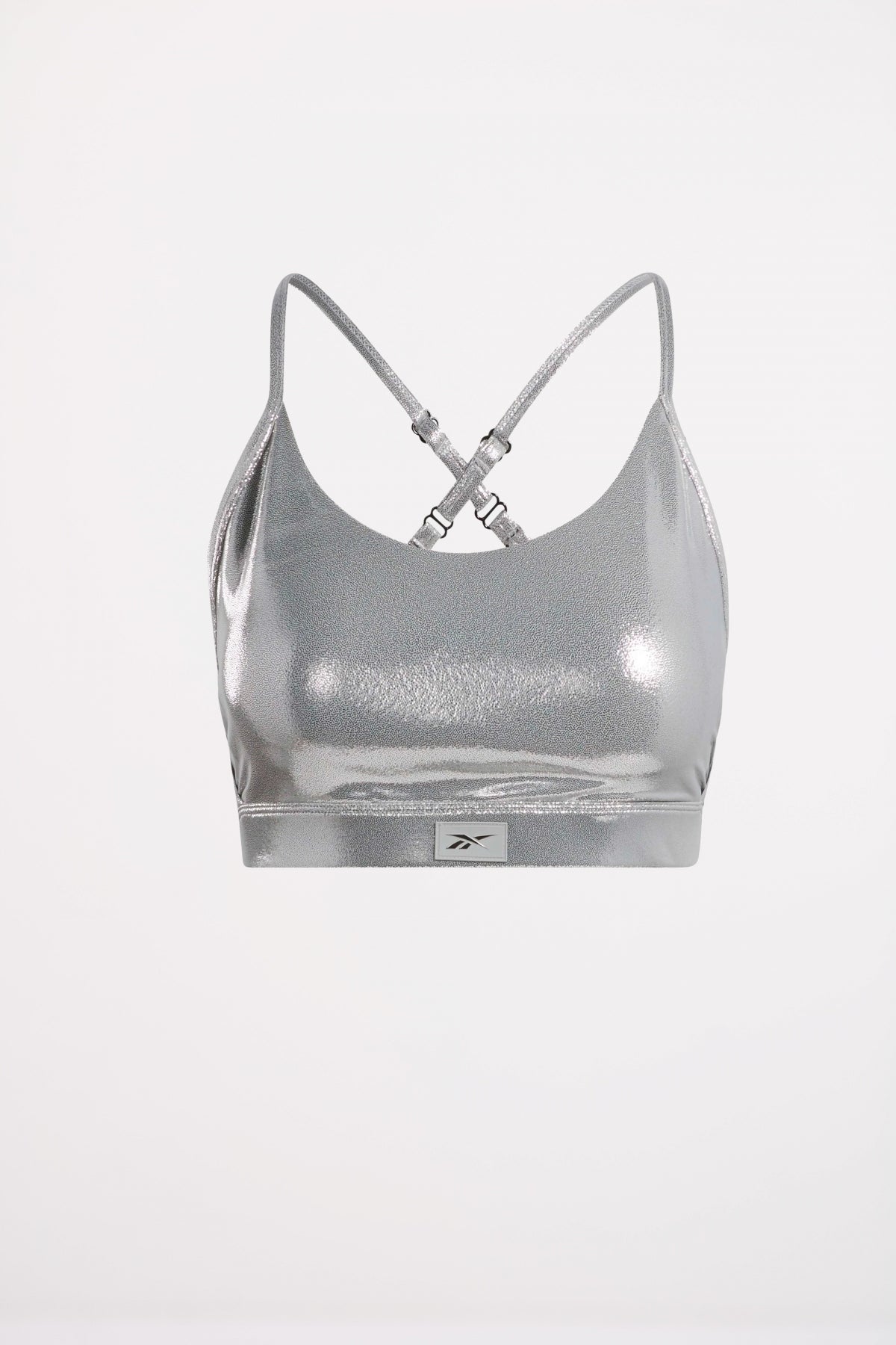 REEBOK  LUX CHROME STRAPPY BRA en color PLATA  (2)