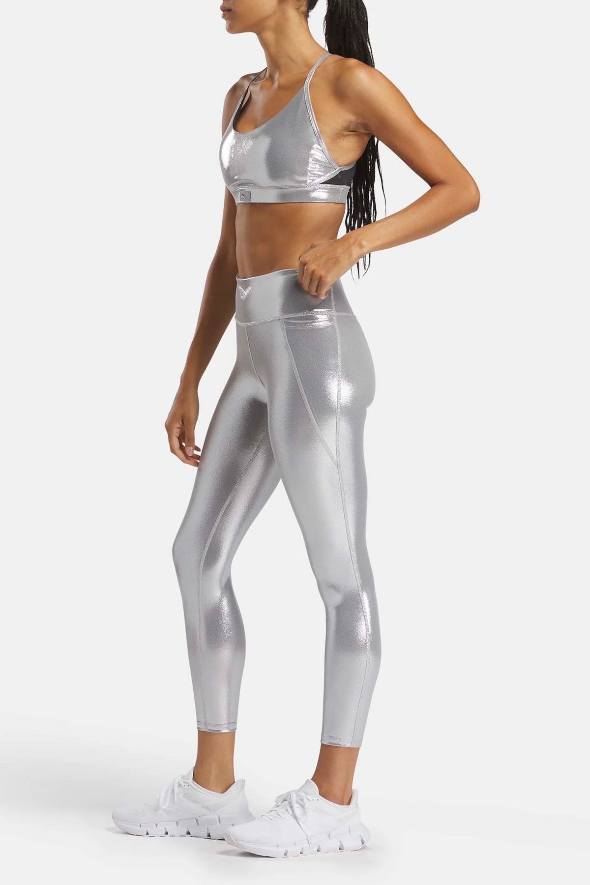 REEBOK LUX XHROME HR TIGHT en color PLATA  (4)