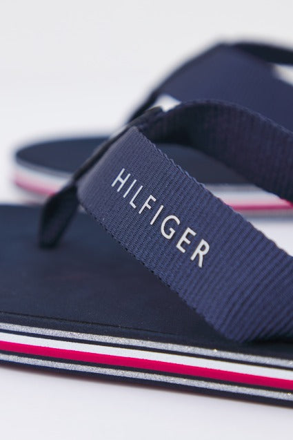 TOMMY HILFIGER  TOMMY STRIPES FLAT BEACH en color AZUL  (4)