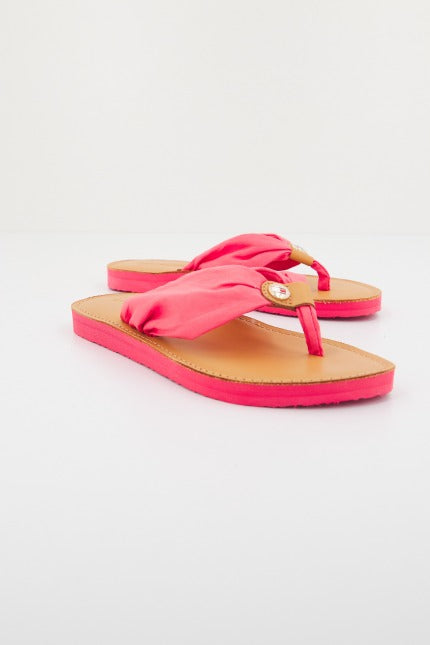 TOMMY HILFIGER LEATHER FOOTBED BEACH SA en color ROSA  (1)