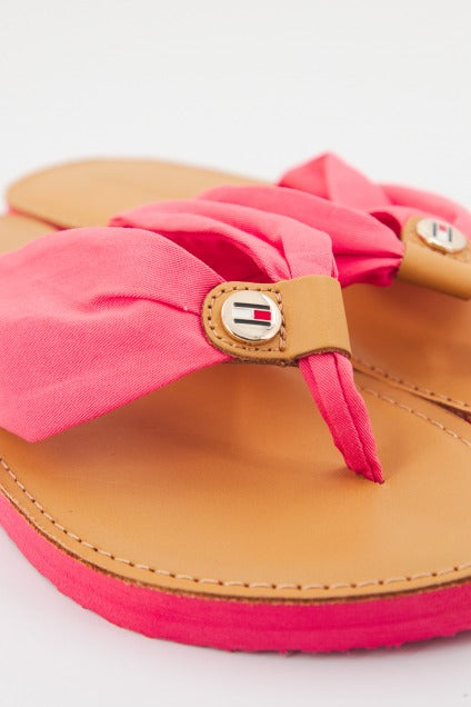 TOMMY HILFIGER LEATHER FOOTBED BEACH SA en color ROSA  (4)