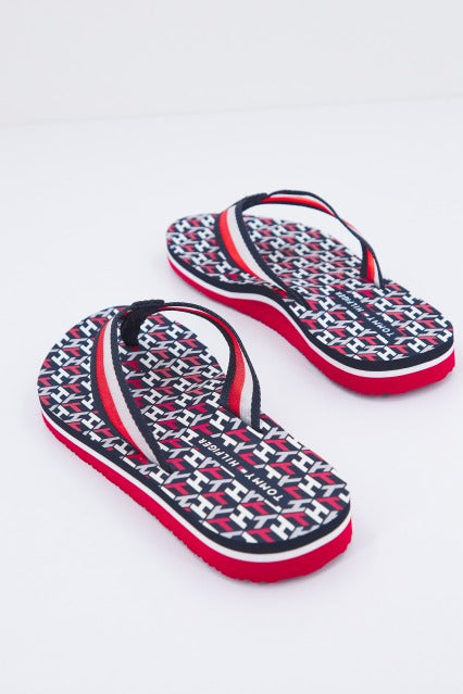 TOMMY HILFIGER TH MONOGRAM FLAT BEACH S en color AZUL  (2)