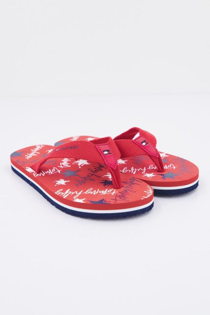 TOMMY HILFIGER STARS PRINT FLIP FLOP en color ROJO  (2)