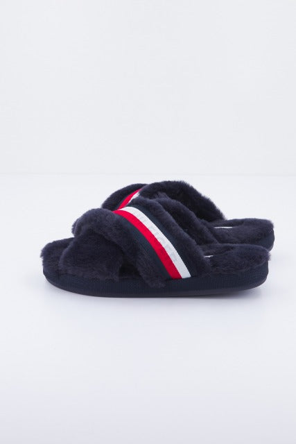 TOMMY HILFIGER FURRY HOME SLIPPER en color AZUL  (2)