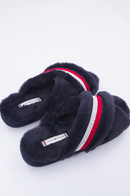 TOMMY HILFIGER FURRY HOME SLIPPER en color AZUL  (4)