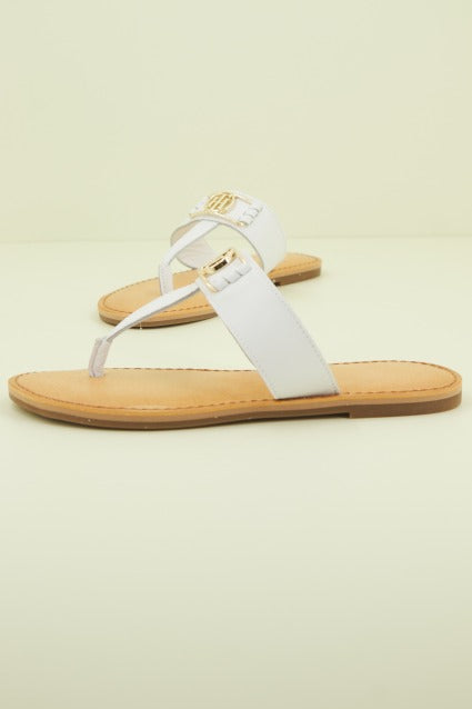 TOMMY HILFIGER TH HARDWARE FLAT LEATHER en color BLANCO  (2)