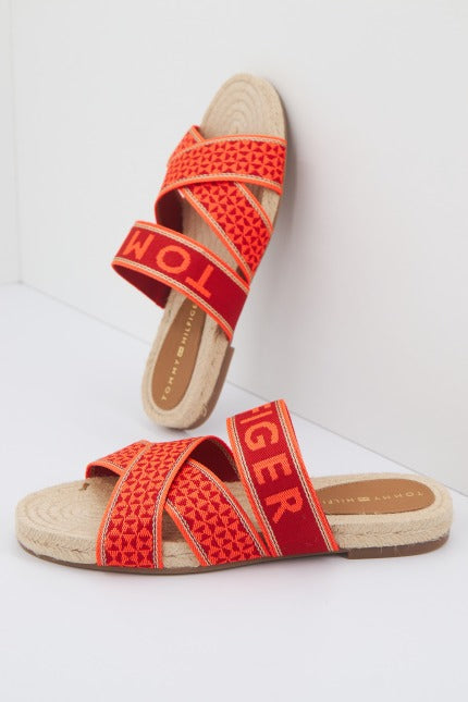 TOMMY HILFIGER WEBBING FLAT ESPAD en color NARANJA  (1)