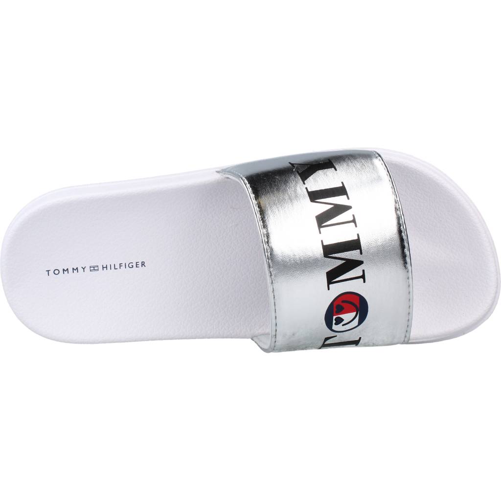 TOMMY HILFIGER CIABATTA PISCINA STAMPA en color PLATA  (7)