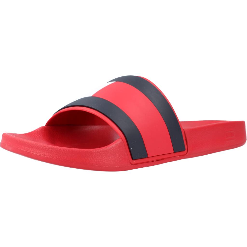 TOMMY HILFIGER RUBBER TH FLAG POOL SLID en color ROJO  (1)