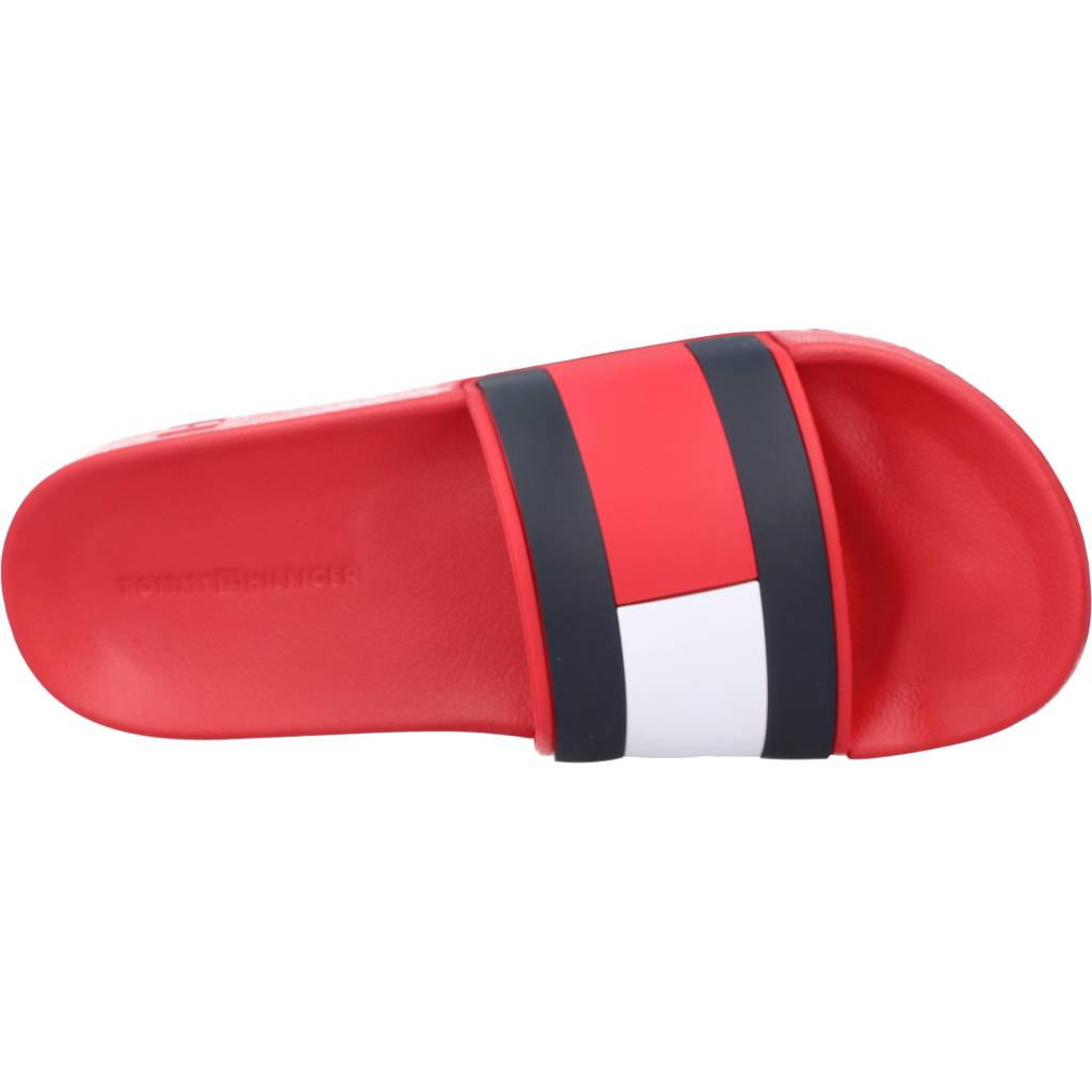 TOMMY HILFIGER RUBBER TH FLAG POOL SLID en color ROJO  (7)