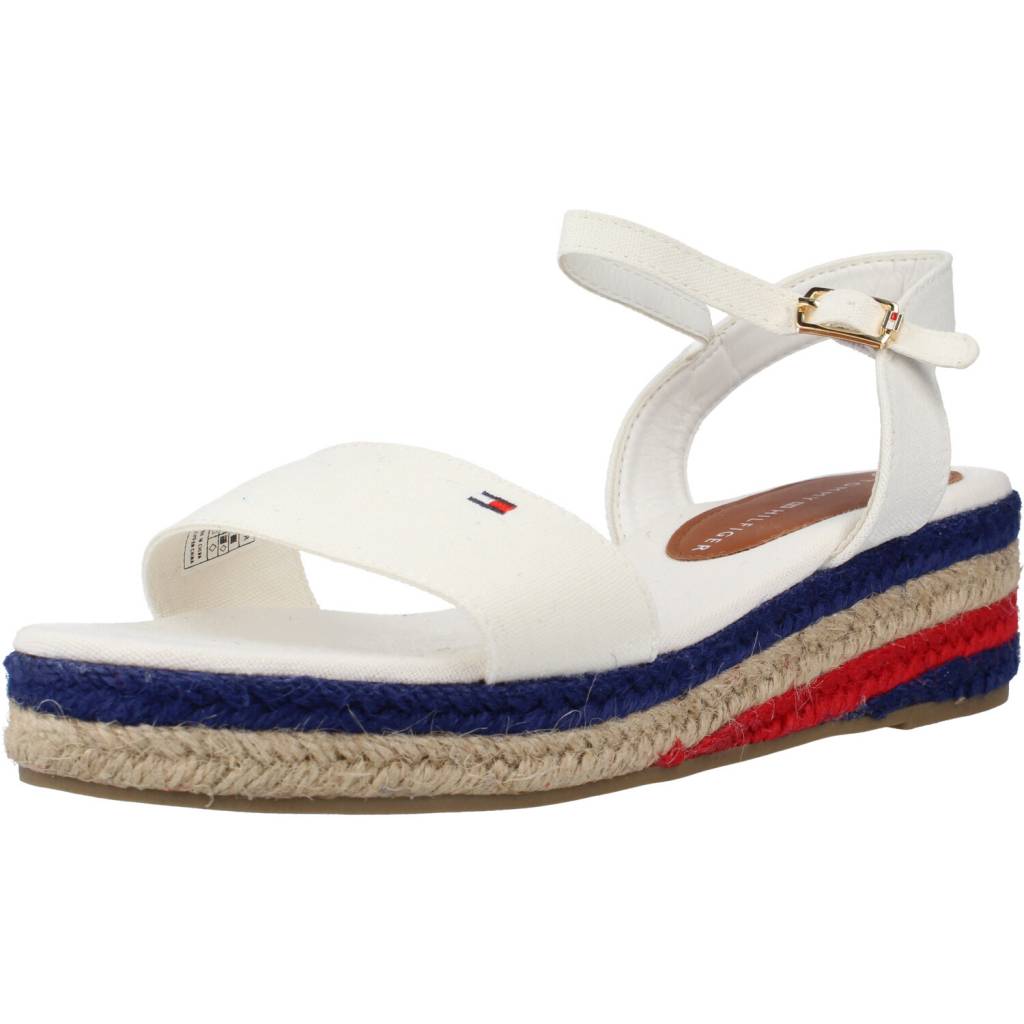 TOMMY HILFIGER ROPE WEDGE SANDAL en color BLANCO  (1)