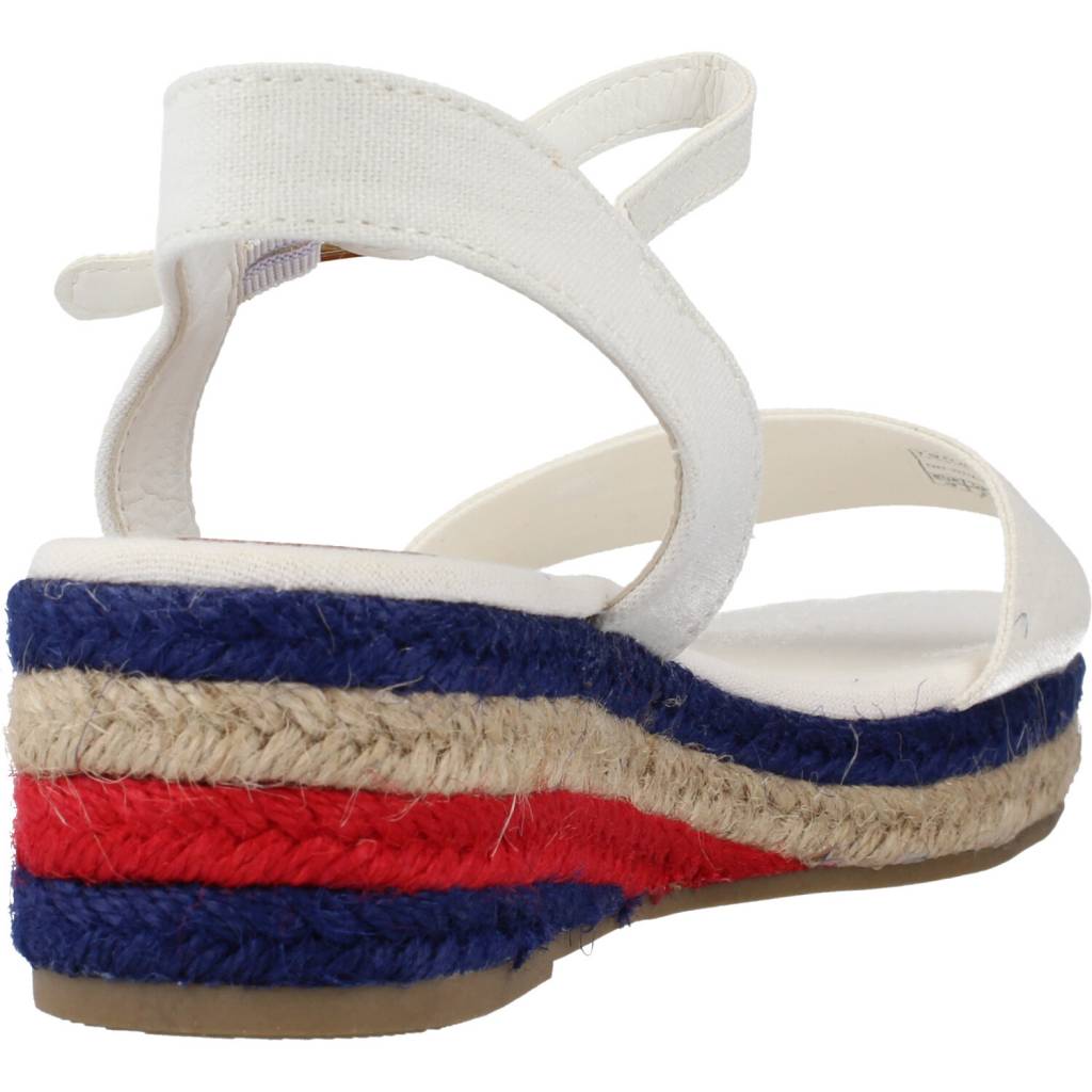 TOMMY HILFIGER ROPE WEDGE SANDAL en color BLANCO  (3)