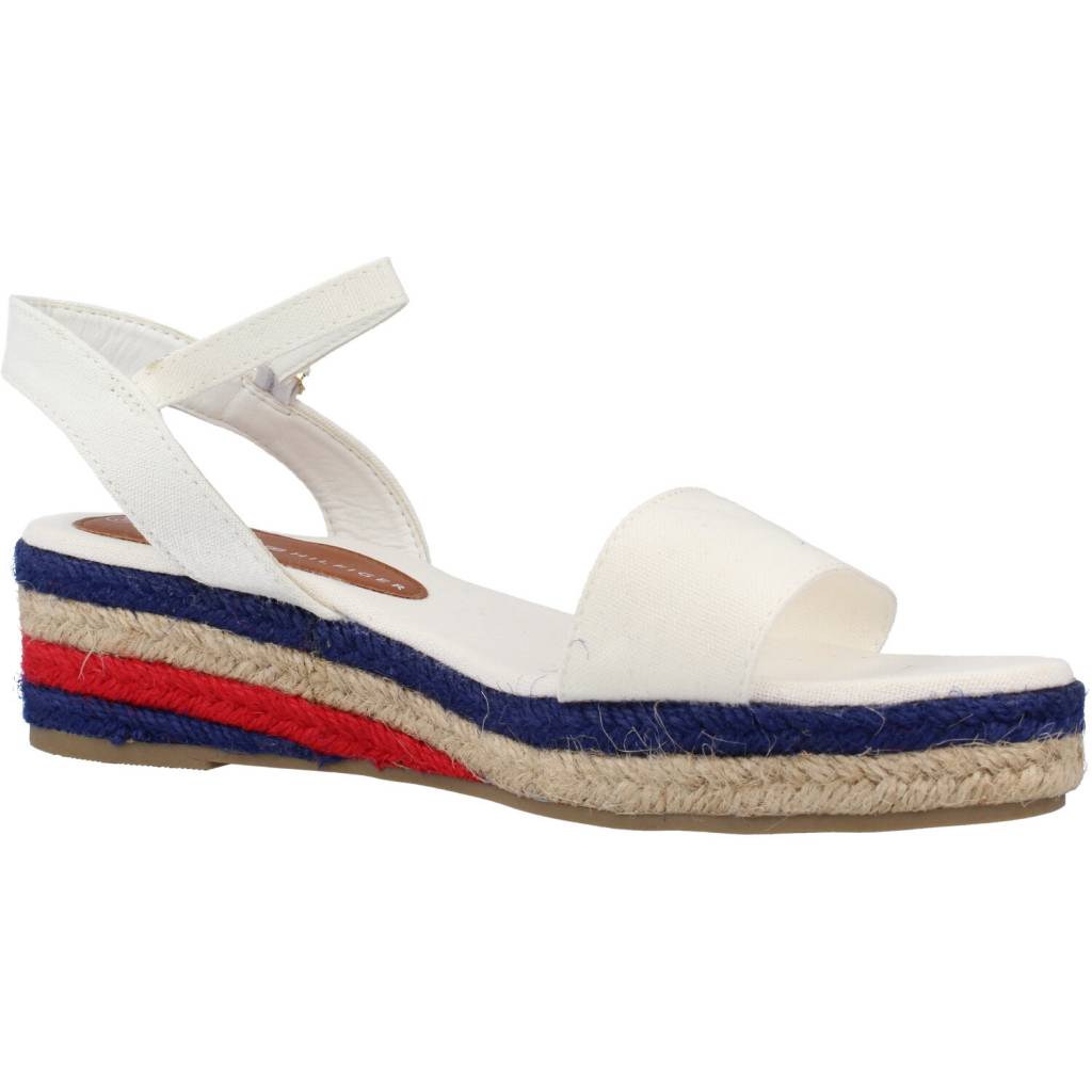 TOMMY HILFIGER ROPE WEDGE SANDAL en color BLANCO  (5)