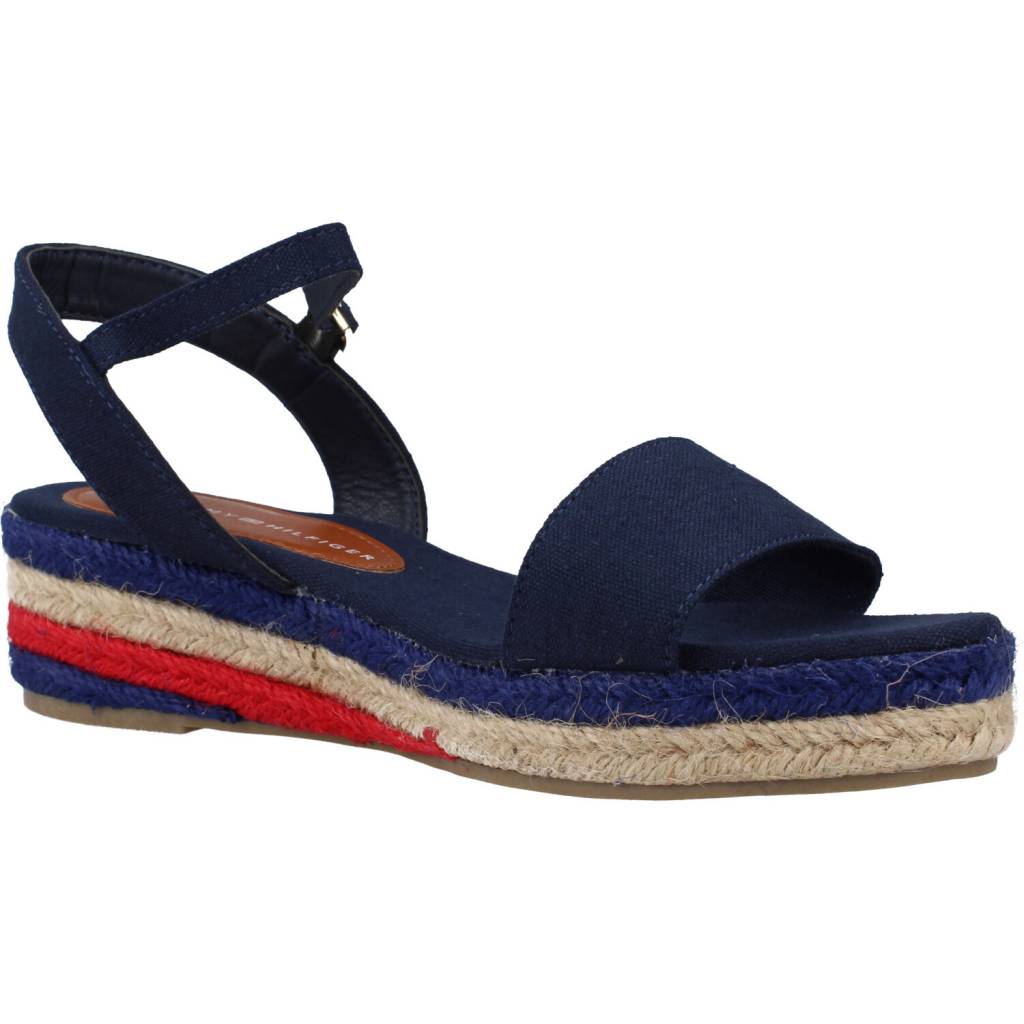 TOMMY HILFIGER ROPE WEDGE SANDAL en color AZUL  (5)