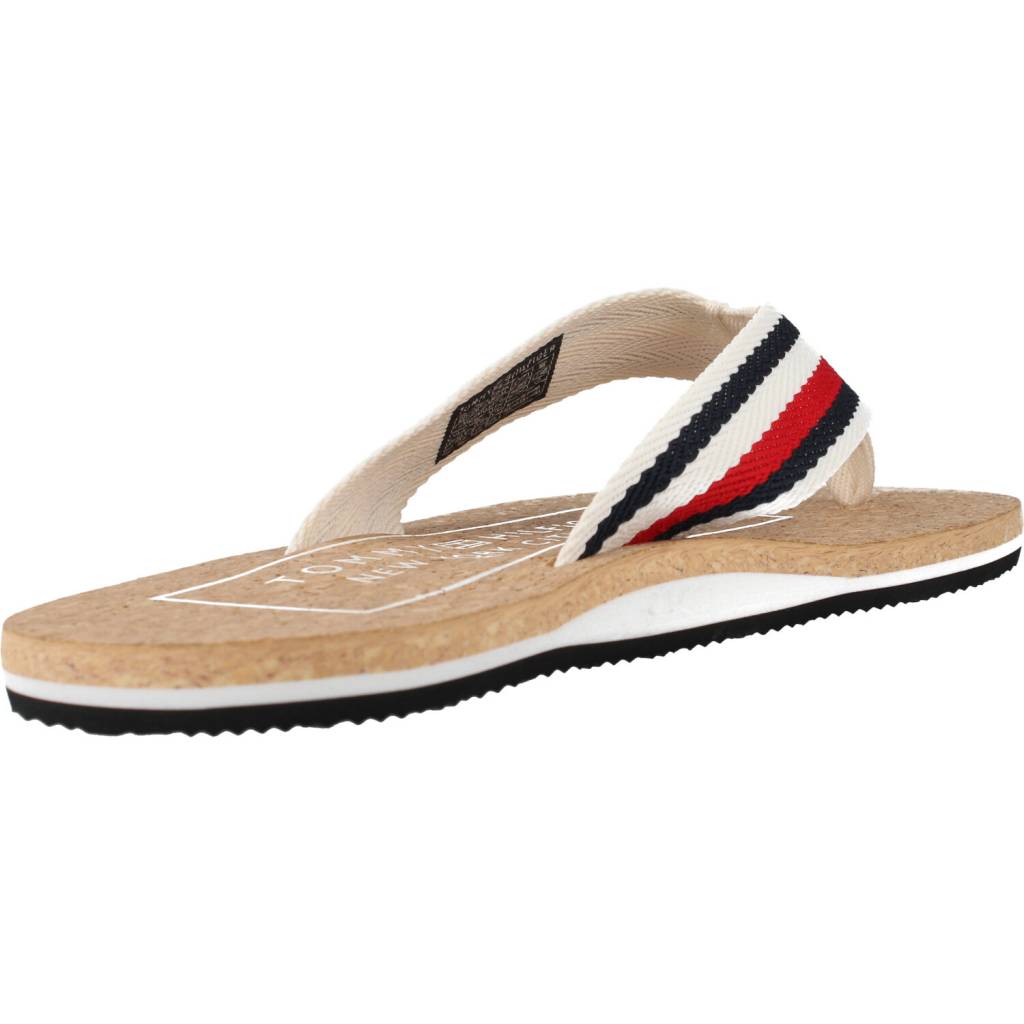 TOMMY HILFIGER CORK BEACH SANDAL en color BLANCO  (3)